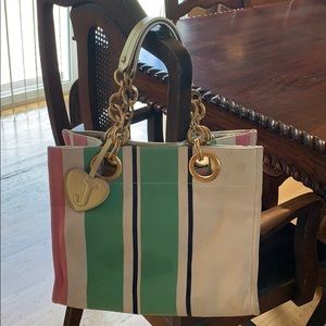❤️JUICY COUTURE striped handbag!
